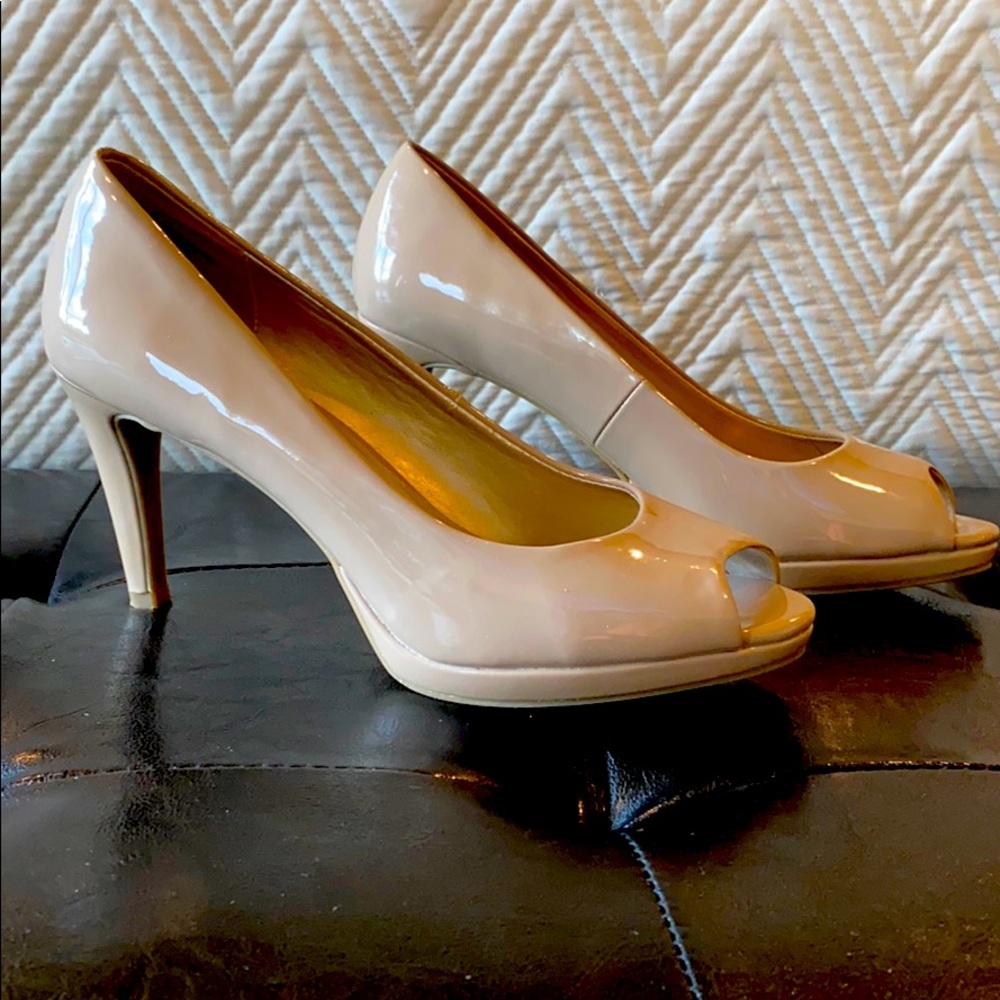 Peep toe high heels
